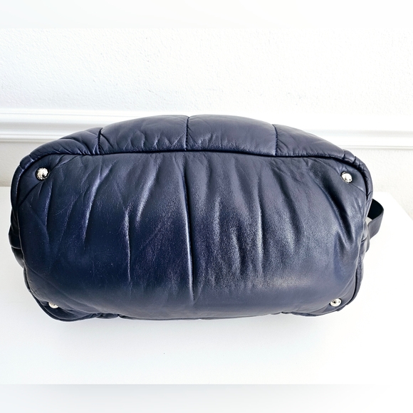 Prada Navy Blue Genuine Leather 3-way Bag - Picture 2 of 15